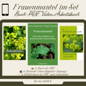 Frauenmantelbuch-Set: Frauenmantelbuch als PDF, Botanik Video, Arbeitsbuch PDF Download